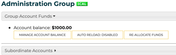 Group Funds section